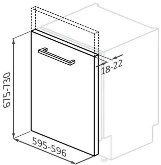 CANDY CIMC E0W 3E53 - Dimensiunile maşinii de spălat vase - 2