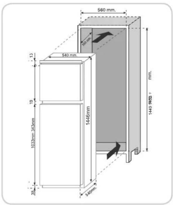 CANDY CTM516EW - ΔΙΑΣΤΑΣΕΙΣ ΠΡΟΪΟΝΤΟΣ ΚΑΙ ΕΝΣΩΜΑΤΩΜΕΝΟΣ ΘΑΛΑΜΟΣ - 1