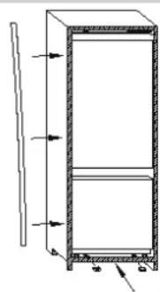 CANDY CTM516EW - DIMENSÕES DO PRODUTO E COMPARTIMENTO EMBUTIDO - 6