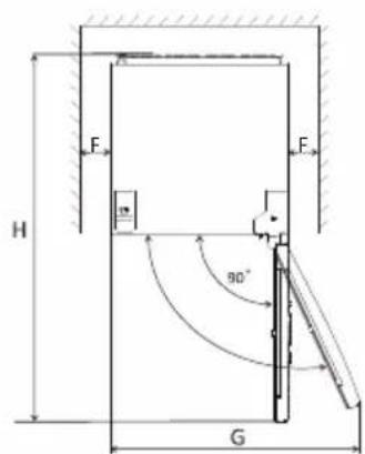 CANDY CLHS58EBK - Ruemtevereisten - 2