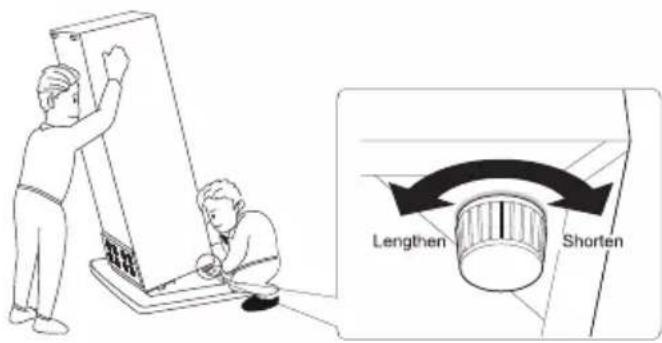 CANDY CLHS58EBK - Levelling the unit - 1