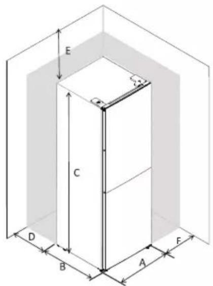 CANDY CLHS58EBK - Utrymmeskrav - 1