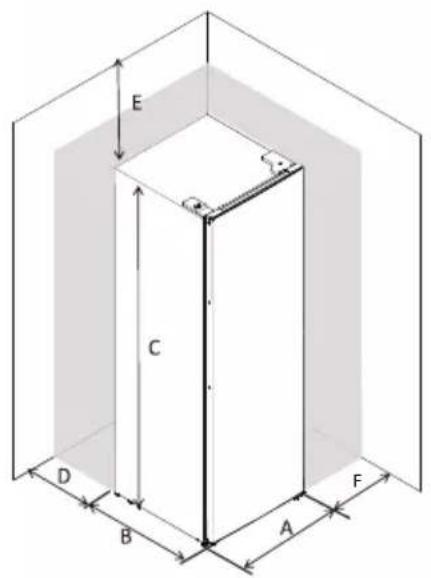 CANDY CLHS58EBK - Space Requirement - 1