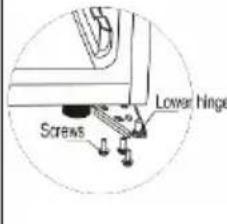 CANDY CWC 150 UK/NF - Reversing the Door Swing of Your Wine Cooler - 6