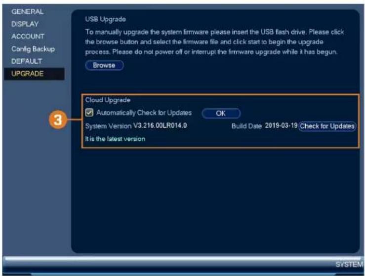 Lorex N841 - Pour configurer la mise à niveau automatique du micrologiciel : - 1