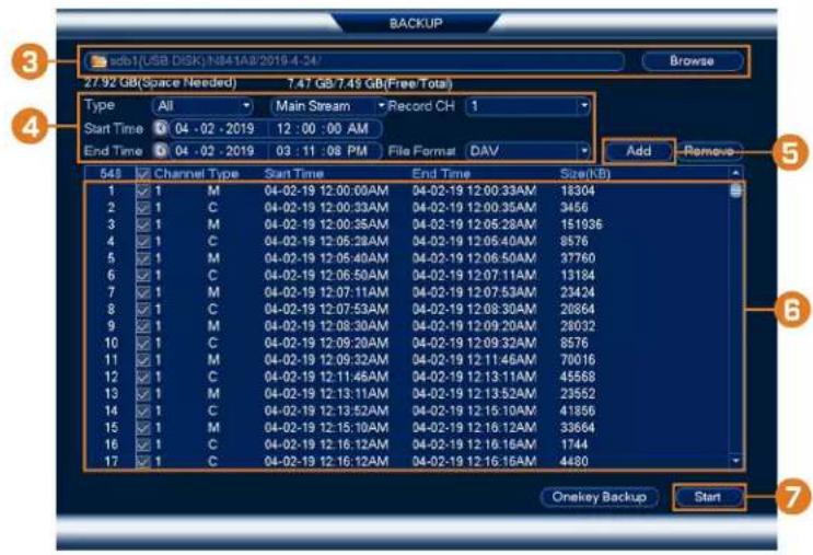 Lorex N841 - Cliquez sur, puis cliquez sur BACKUP. - 1