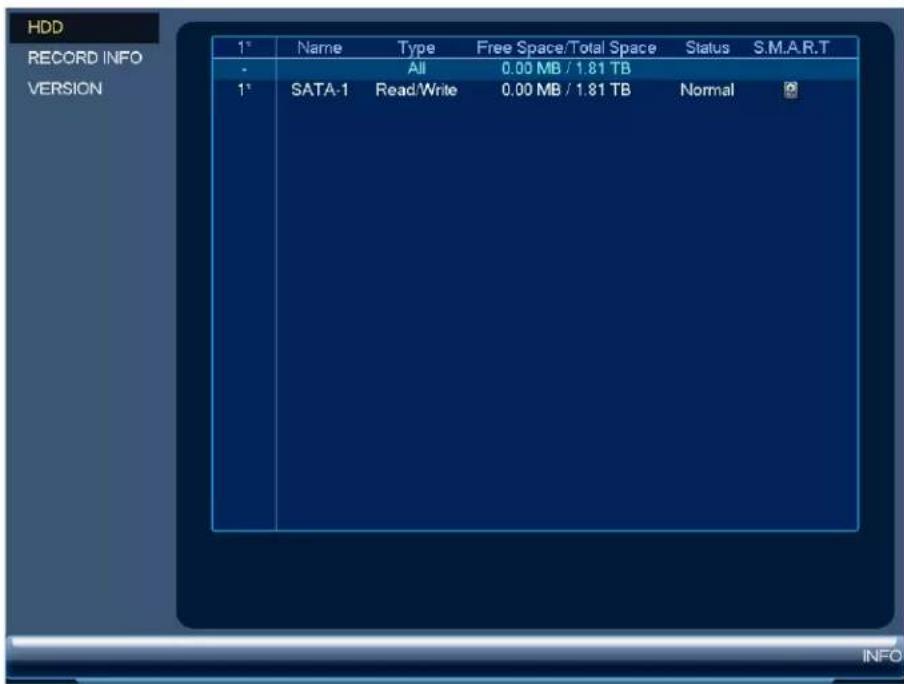 Lorex N841 - Informations relatives au disque dur - 1