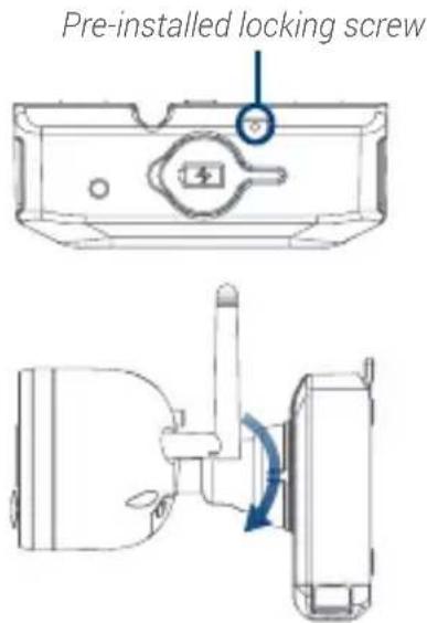 Pre-installed locking screw