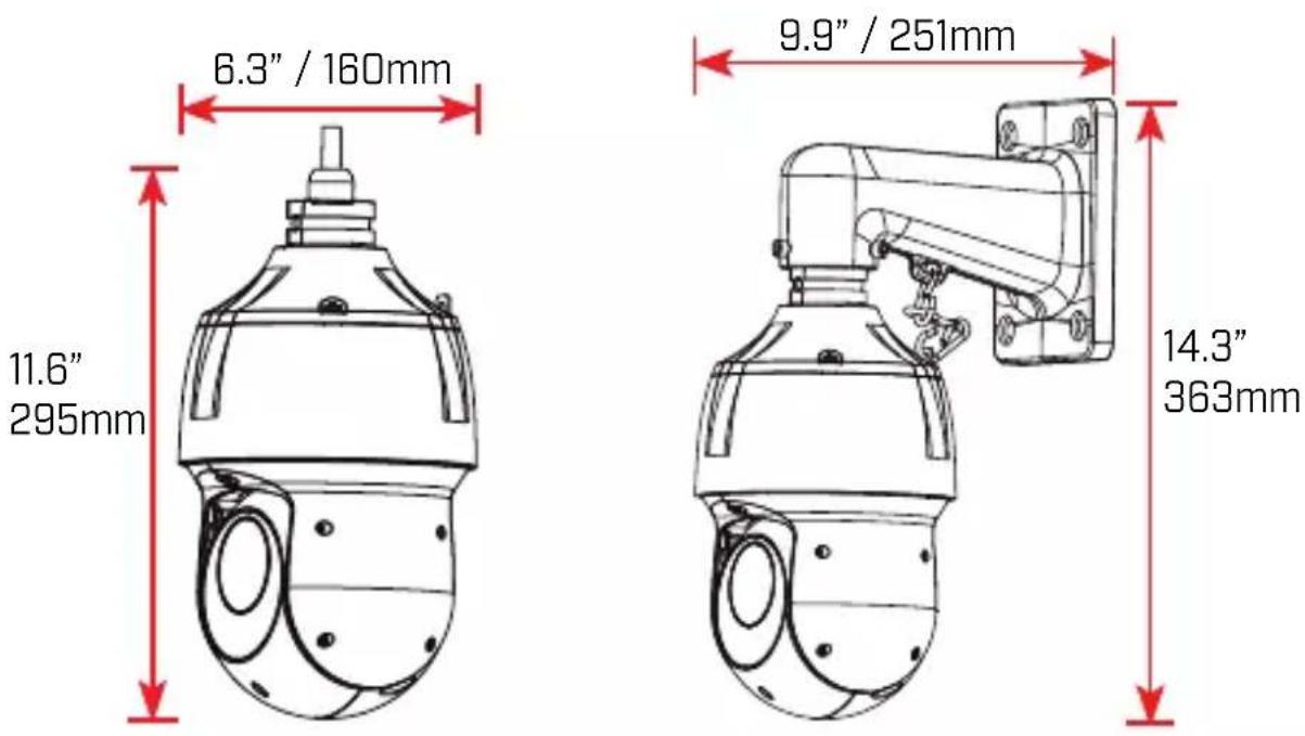 Lorex LZV2925SB - Dimensions - 1