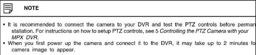 Lorex LZV2622BW - Connecting the Camera - 1