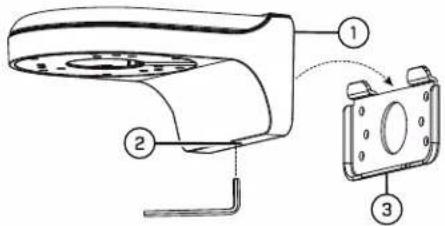 Lorex LZV2622BW - To wall mount the camera: - 1