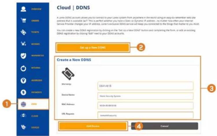 Lorex MCBL-60BNC5PK2B - ÉTAPE 4 : S'inscrire à un compte DDNS - 1