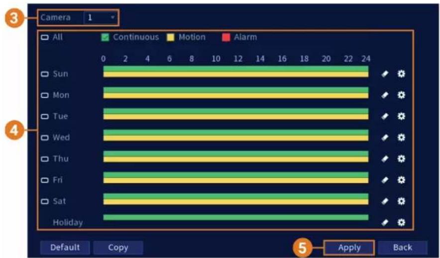 Lorex MCBL-60BNC5PK2B - Pour configurer l'horaire de capture d'écran : - 1