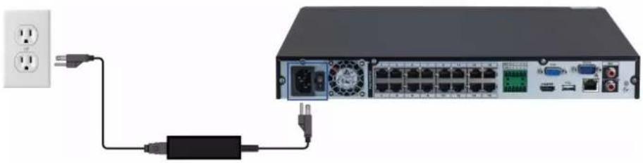 Lorex N864A64B - ÉTAPE 5 : Connexion de l'adaptateur d'alimentation - 1