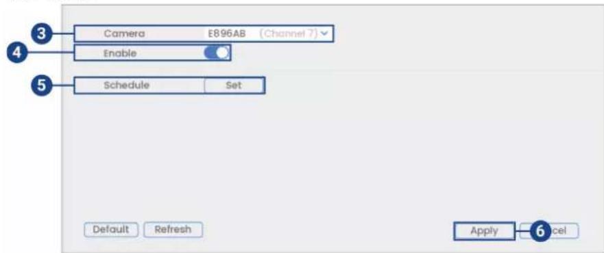 Lorex N864A64B - Pour configurer la carte thermique : - 1