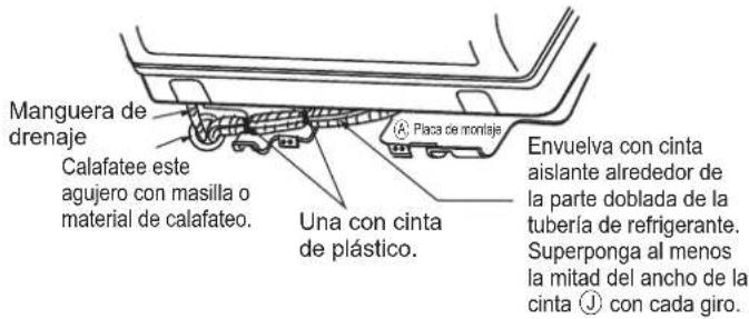 DAIKIN ARXC71BV1B - Posición de conexión de la manguera de drenaje - 2