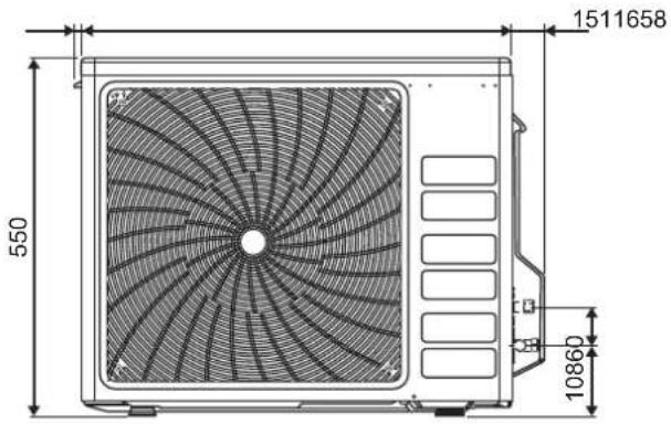 DAIKIN ARXC71BV1B - UMRISSABMESSUNG - 3