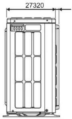 DAIKIN ARXC71BV1B - UMRISSABMESSUNG - 2