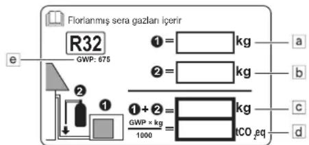 DAIKIN ARXC20BV1B - Kullanılan soğutma maddesiyle ilgili önemli bilgiler - 1