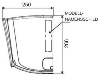 DAIKIN ARXC20BV1B - UMRISSABMESSUNG - 1