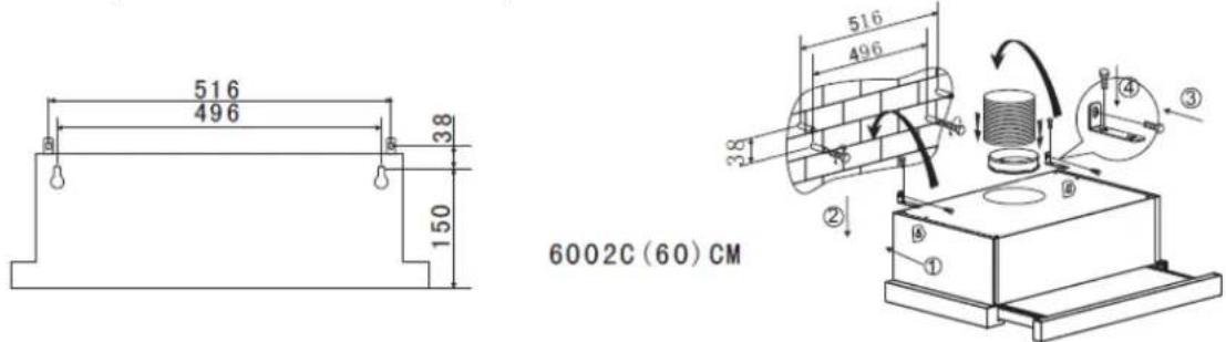 CANDY CBT60RWG-07 - INSTALACE (montáž na stěnu) - 3