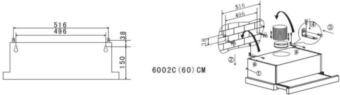 CANDY CBT60RWG-07 - INSTALLATION (Wall Mounting) - 3