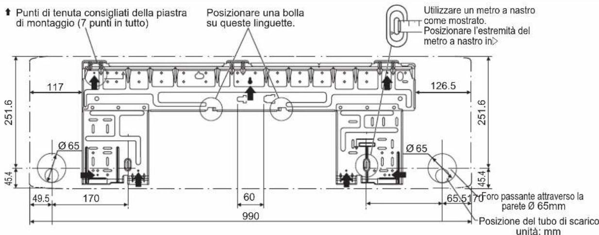 DAIKIN ARXC25BV1B - INSTALLARE LA PIASTRA DI MONTAGGIO - 2