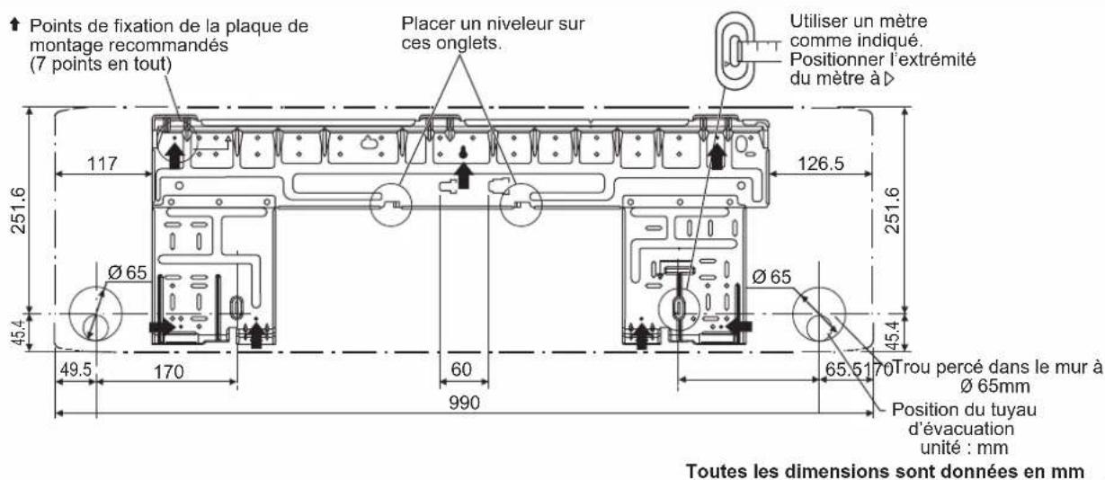 DAIKIN ARXC25BV1B - INSTALLATION DE LA PLAQUE DE MONTAGE - 3