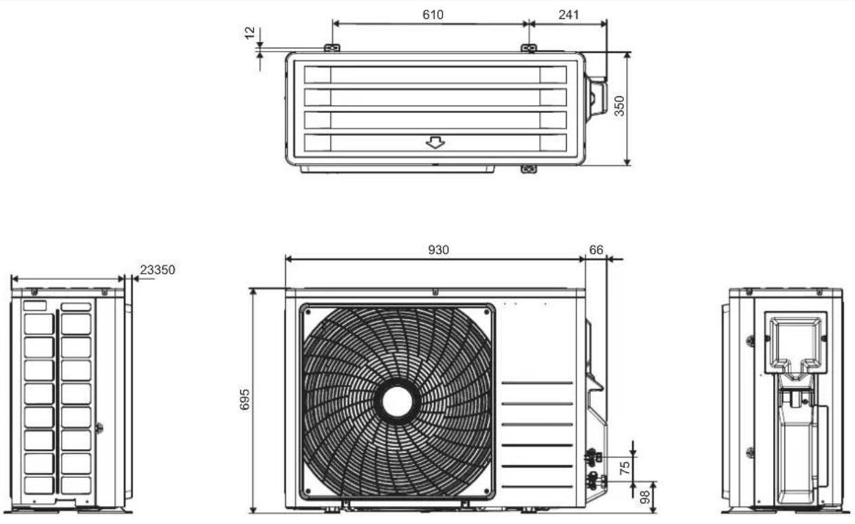 DAIKIN ARXC25BV1B - НАРУЖНЫЙ БЛОК ARXC71 - 1