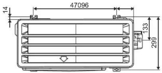 DAIKIN ARXC25BV1B - UMRISSABMESSUNG - 1