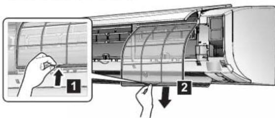 DAIKIN ATXF25A5V1B - Cómo limpiar los filtros de aire - 1