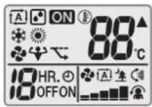 DAIKIN ATXF25A5V1B - Status: Lcd gebruikersinterface - 1