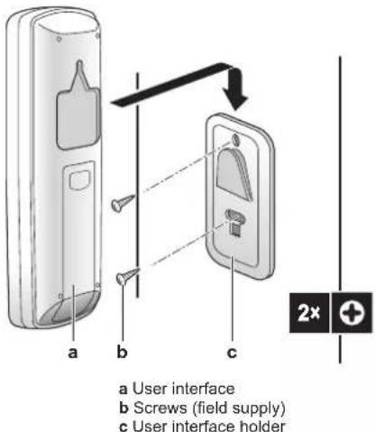DAIKIN ATXF25A5V1B - To mount the user interface holder - 1