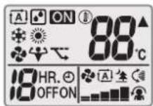 DAIKIN ATXF25A5V1B - Durum: Kullanıcı arabirimi LCD - 1