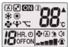 DAIKIN ATXF25A5V1B - Stato: LCD dell'interfaccia utente - 1