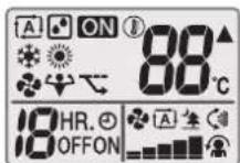 DAIKIN ATXF50A2V1B - Estado: LCD da interface de utilizador - 1