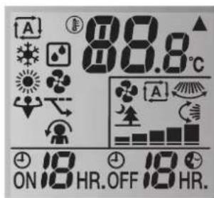 DAIKIN ATXP20M5V1B - Estado: LCD de la interfaz de usuario - 1