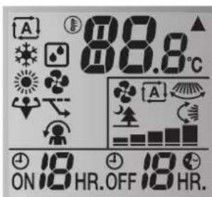 DAIKIN ATXP20M5V1B - Stato: LCD dell'interfaccia utente - 1