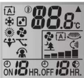 DAIKIN ATXP25M5V1B - Durum: Kullanıcı arabirimi LCD - 1