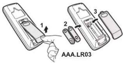 DAIKIN ATXF60A2V1B - Cómo insertar las baterías - 1