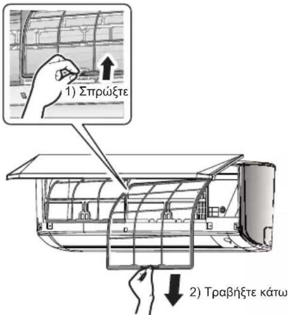 DAIKIN ATXC25BV1B - Αφαιρέστε τα φίλτρα αέρα. - 1