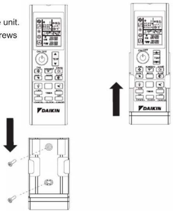 DAIKIN ATXC25BV1B - ■ To fix the remote controller holder on the wall - 1