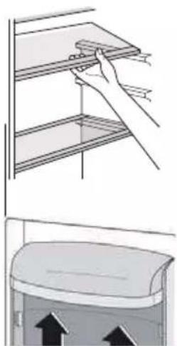 CANDY COHS 45EW - Pozitionarea suporturilor pentru uși - 1