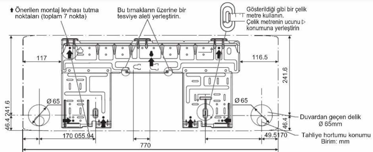 DAIKIN FTXC71BV1B - MONTAJ LEVHASININ KURULUMU - 2
