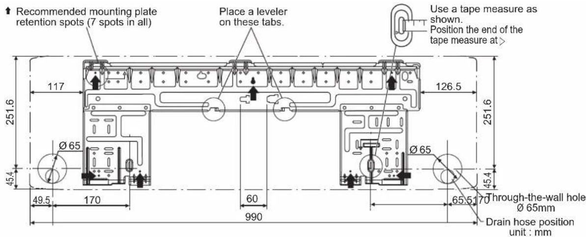 DAIKIN FTXC60BV1B - INSTALLING THE MOUNTING PLATE - 3