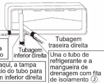 DAIKIN FTXC60BV1B - Tubagem do lado direito, traseiro direito ou inferior direito. - 1
