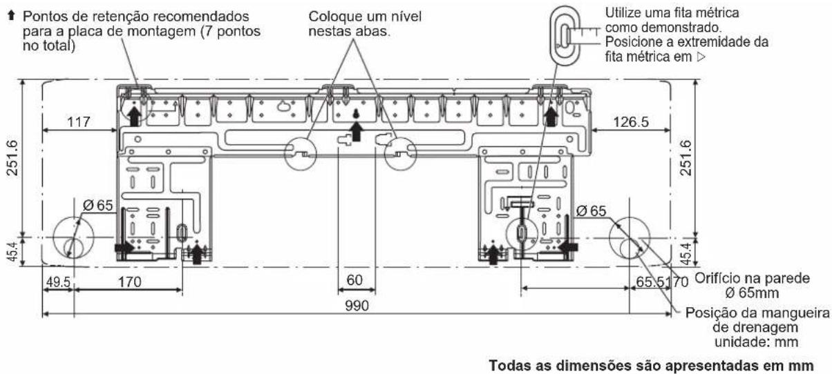 DAIKIN FTXC60BV1B - INSTALAR A PLACA DE MONTAGEM - 3
