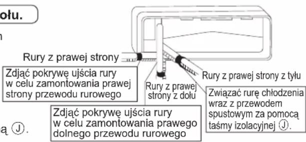 DAIKIN FTXC60BV1B - Rury z prawej strony, z prawej z tytu i z prawej z dolu. - 1