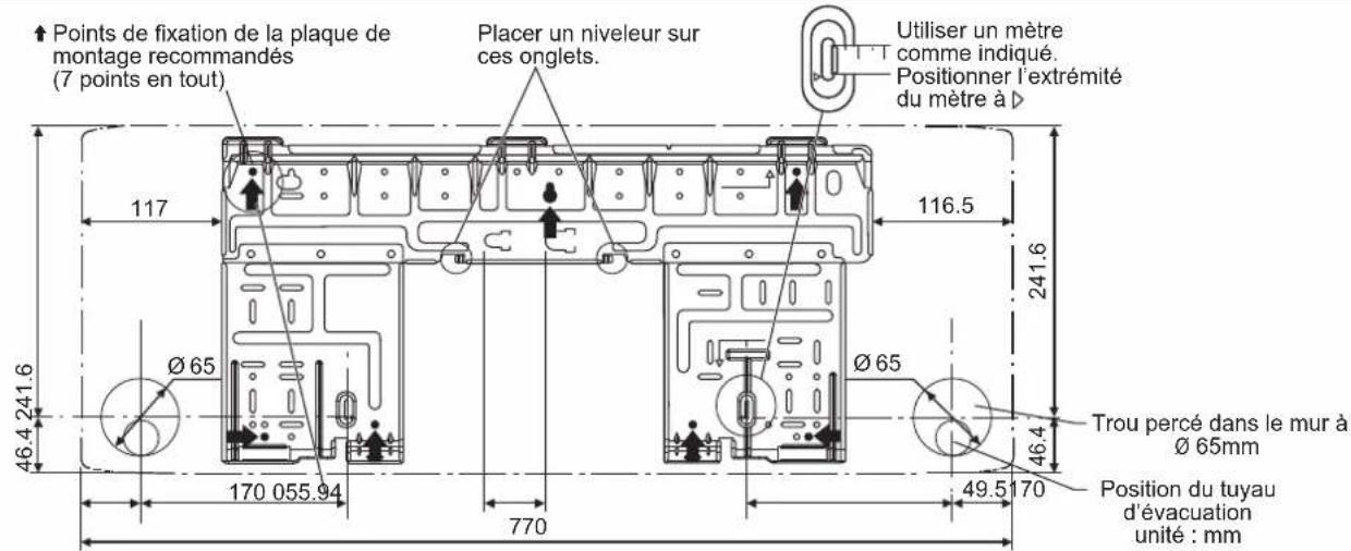 DAIKIN FTXC60BV1B - INSTALLATION DE LA PLAQUE DE MONTAGE - 2