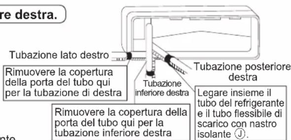 DAIKIN FTXC60BV1B - Tubazioni sul lato destro, posteriore destra o inferiore destra. - 1